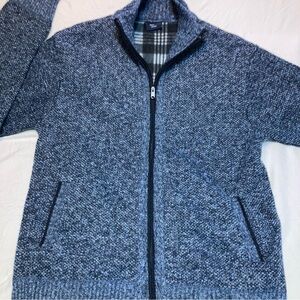 7 DIAMONDS Men’s Zip Fleece lined Luxe Soft Sweater Size large